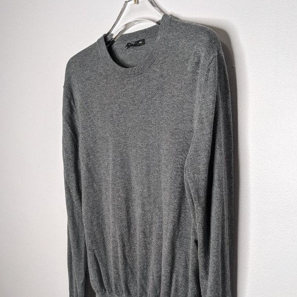 Club Monaco Gray Long Sleeve Cashmere Cotton Blend Sweater Size XS - Picture 2 of 6